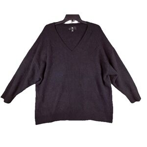 Banana‎ Republic Sweater Mens Sz XL 100% Cashmere Black Heather V-neck